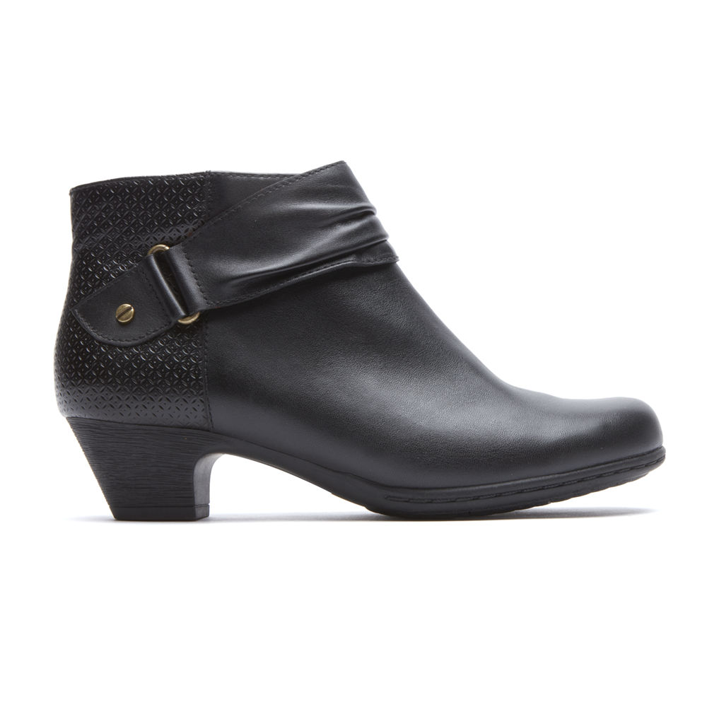 Rockport Womens Brynn Rouched - Boots Black - LAN136859